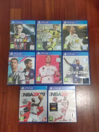 Pack Juegos PS4 FIFA 17, 18, 19, 20,22, 23+NBA+WWE