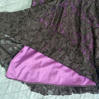 Falda Gótica Rockera Negra y Morada