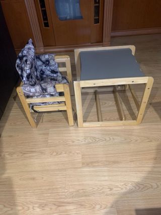 Trona de madera para bebé