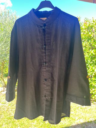 Camicia stile cinese nera