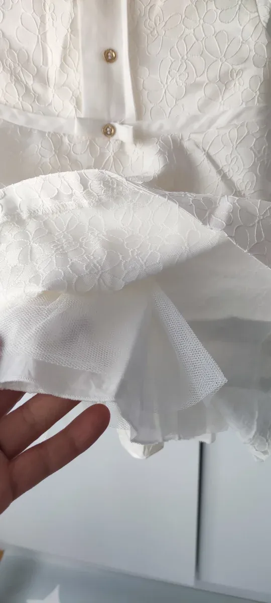 Vestido ceremonia niña 12 meses blanco