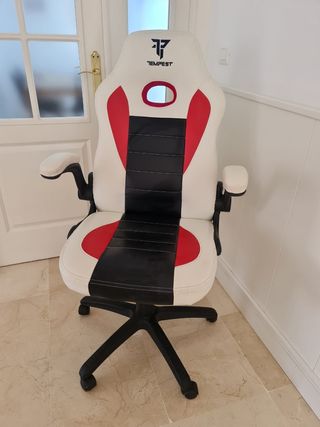 Silla Gamer Tempest Blanca, Negra y Roja