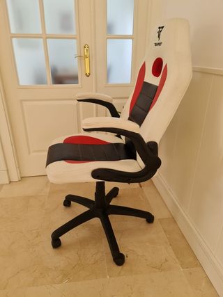 Silla Gamer Tempest Blanca, Negra y Roja