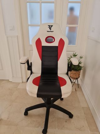 Silla Gamer Tempest Blanca, Negra y Roja