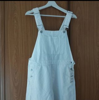 Peto vaquero blanco Zara Talla S