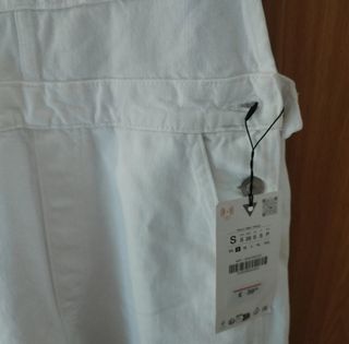 Peto vaquero blanco Zara Talla S
