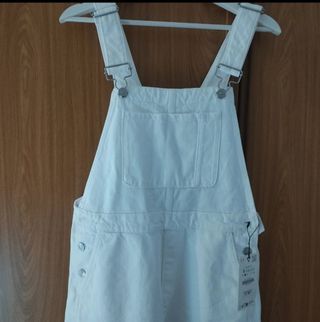 Peto vaquero blanco Zara Talla S