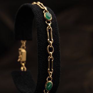 Pulsera de eslabones alargados y redondos con esme