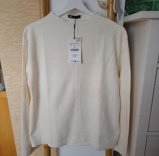 Jersey Zara beige talla S
