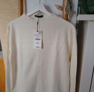 Jersey Zara beige talla S