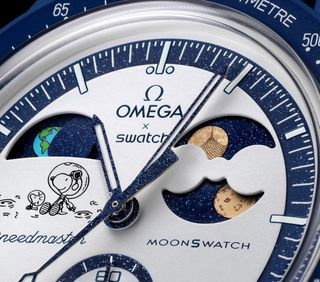 Omega Swatch Mission to Earthphase Moonshine Gold