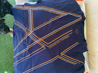 Camiseta Armani Exchange chico azul y naranja