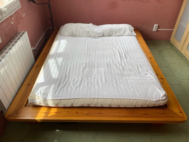 Cama doble madera