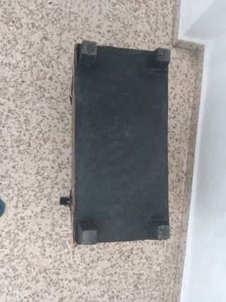 Baúl cofre vintage cuero y madera