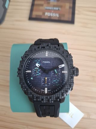 Reloj Fossil Minecraft Grassblock Edición Limitada