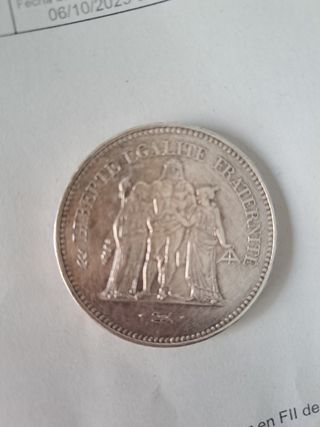 Moneda Francesa Liberté Égalité Fraternité 1977