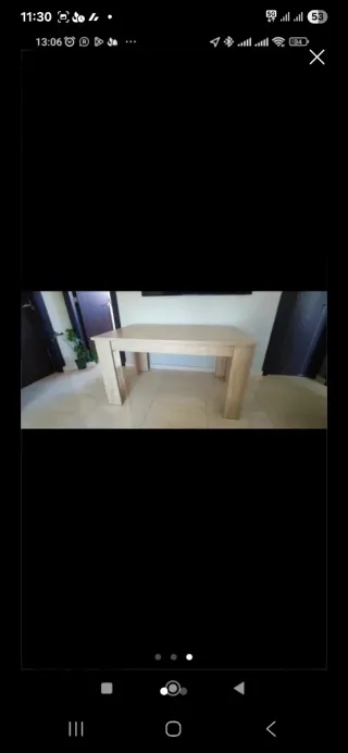 Mesa de comedor de madera + 4 sillas