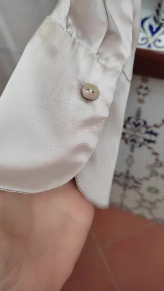 Camisa Zara Beige Mujer Nueva Con Etiqueta.