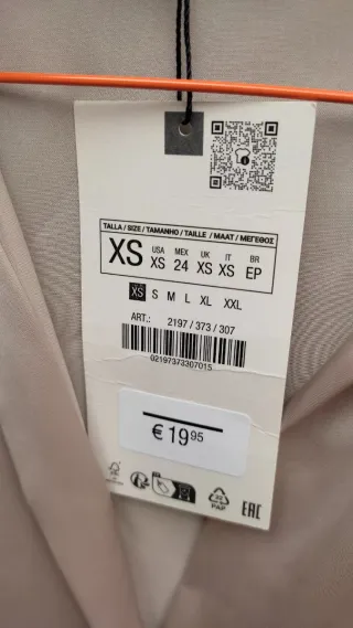 Camisa Zara Beige Mujer Nueva Con Etiqueta.