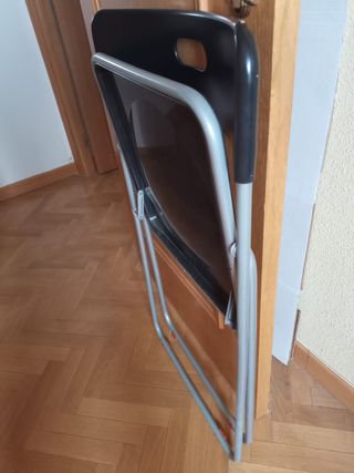 Silla Plegable Metálica Camping Negra