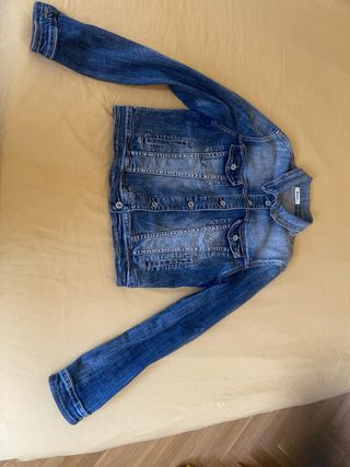 Chaqueta vaquera mujer alas ángel bordadas