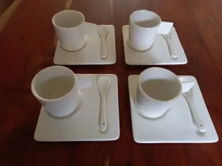 Juego de tazas de café de porcelana