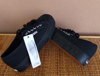 Superga Art. 2750 Sneaker Tela Zeppa Nero N.ro 40 