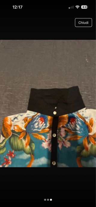 Camicia fantasia floreale e paesaggio