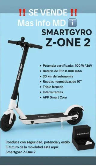 Monopatín Eléctrico SmartGyro Z-One 2