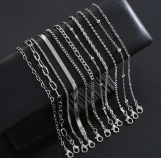 Conjunto 10 Pulseras Tobilleras Plata