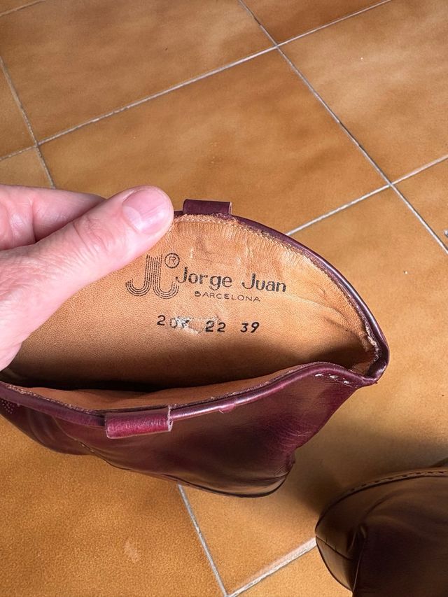 Botas de cuero vintage mujer