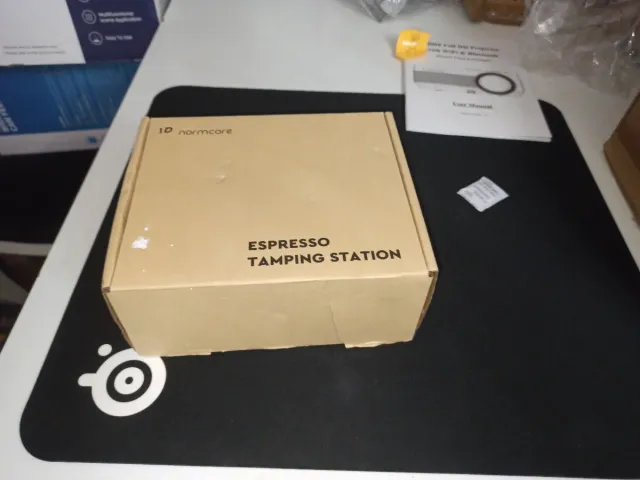 Estación de apretado de café