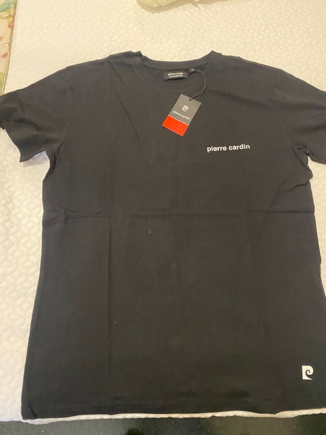 Camiseta Pierre Cardin Manga Corta Negra Talla L