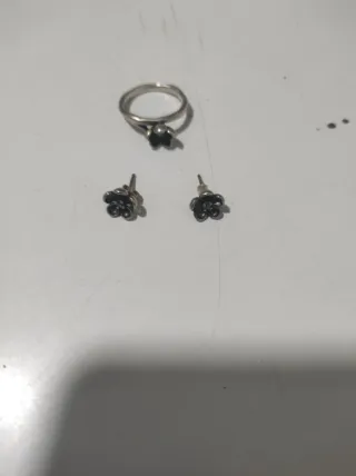 Conjunto Pandora Anillo y Pendientes Plata