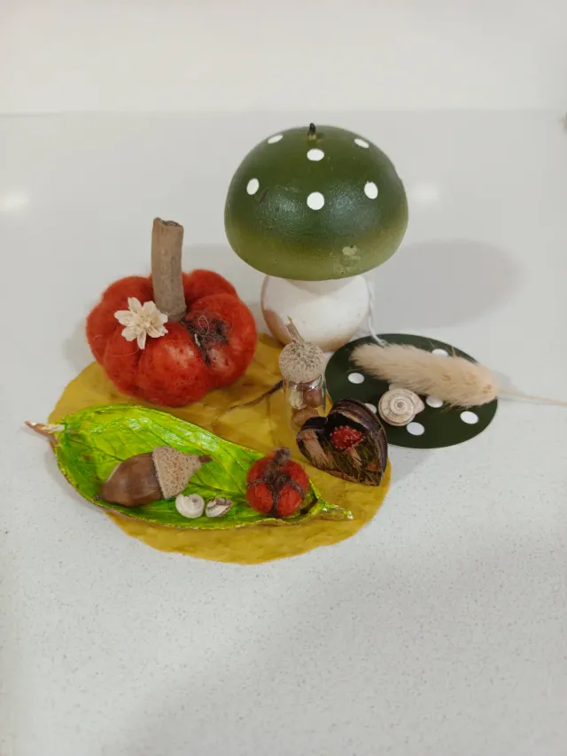 Lote Decoración Otoño Calabaza Hongo