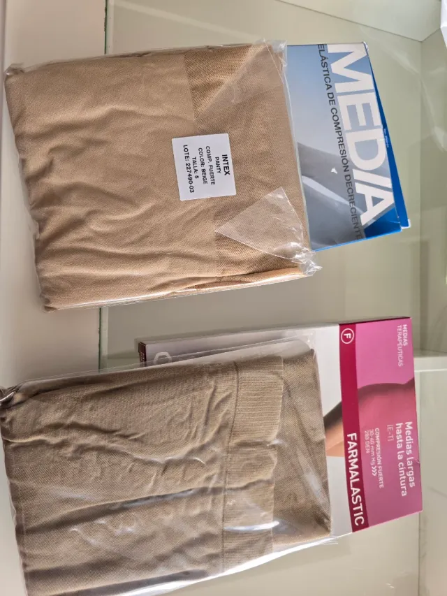 Medias de compresión INTEX Beige Talla 5