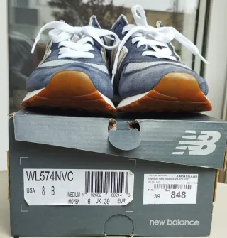 New Balance 574 Talla 39 Azul Beige
