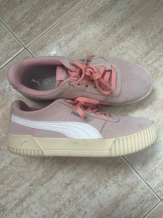 Zapatillas Puma Rosa y Blanco