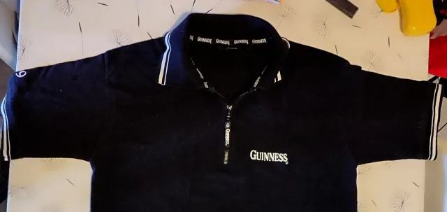 Polo mezza zip Guinness nero taglia L Nuova
