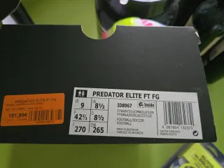 Botas fútbol Predator Elite FG Talla 42 y 2/3