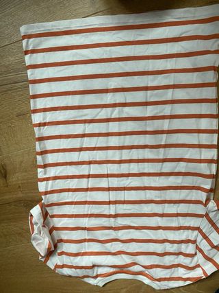 Camiseta Pepe Jeans Rayas Naranja y Blanca