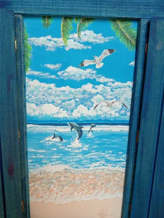 Cuadro Decorativo Ventana al Mar 