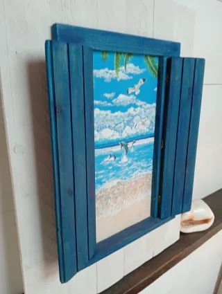 Cuadro Decorativo Ventana al Mar 