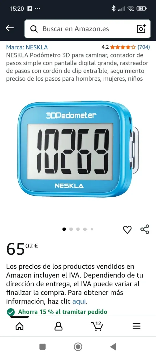 Podómetro NESKLA 3D