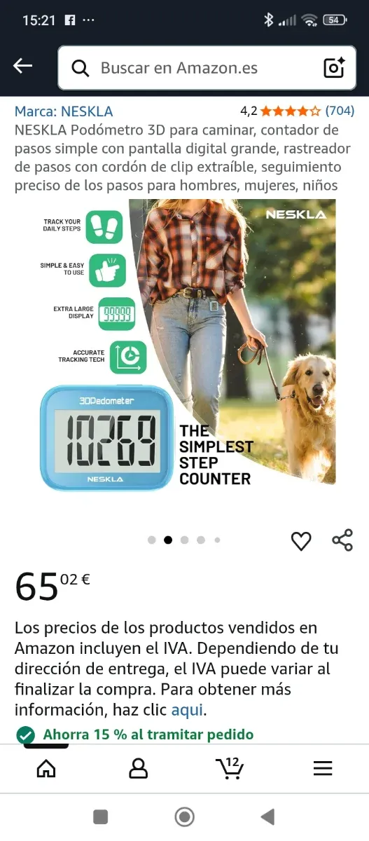 Podómetro NESKLA 3D