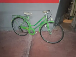 Bicicleta clásica verde