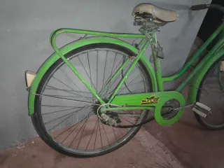 Bicicleta clásica verde