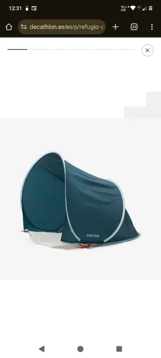 Tienda campaña Decathlon 2 segundos marca Quechua 