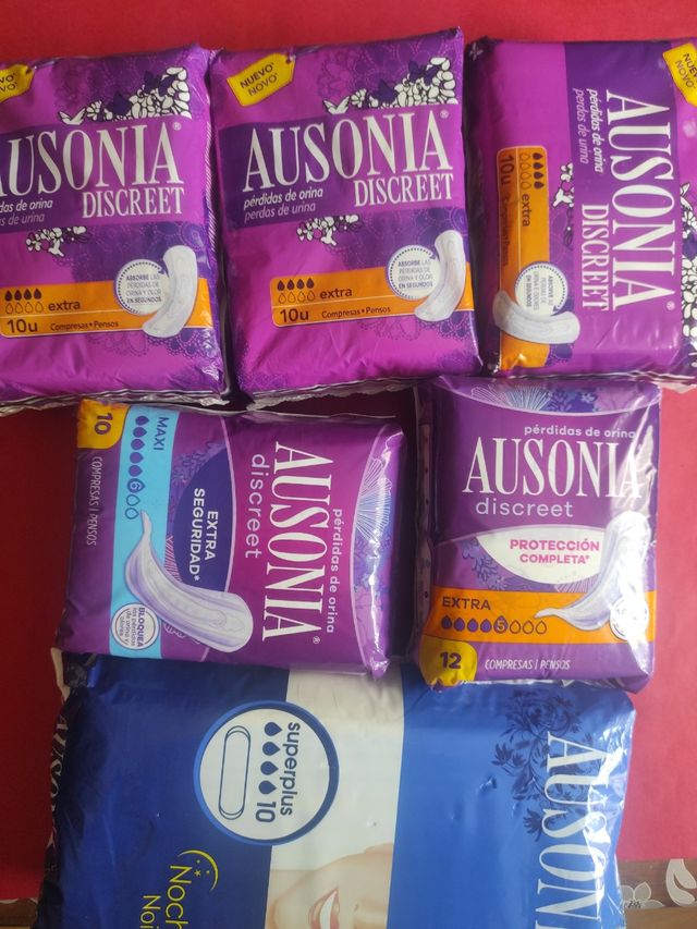 Lote 6 Paquetes Compresas Ausonia Discreet