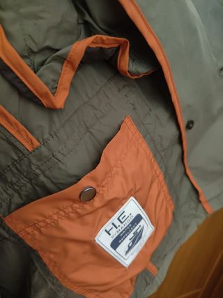 Gabardina hombre verde militar